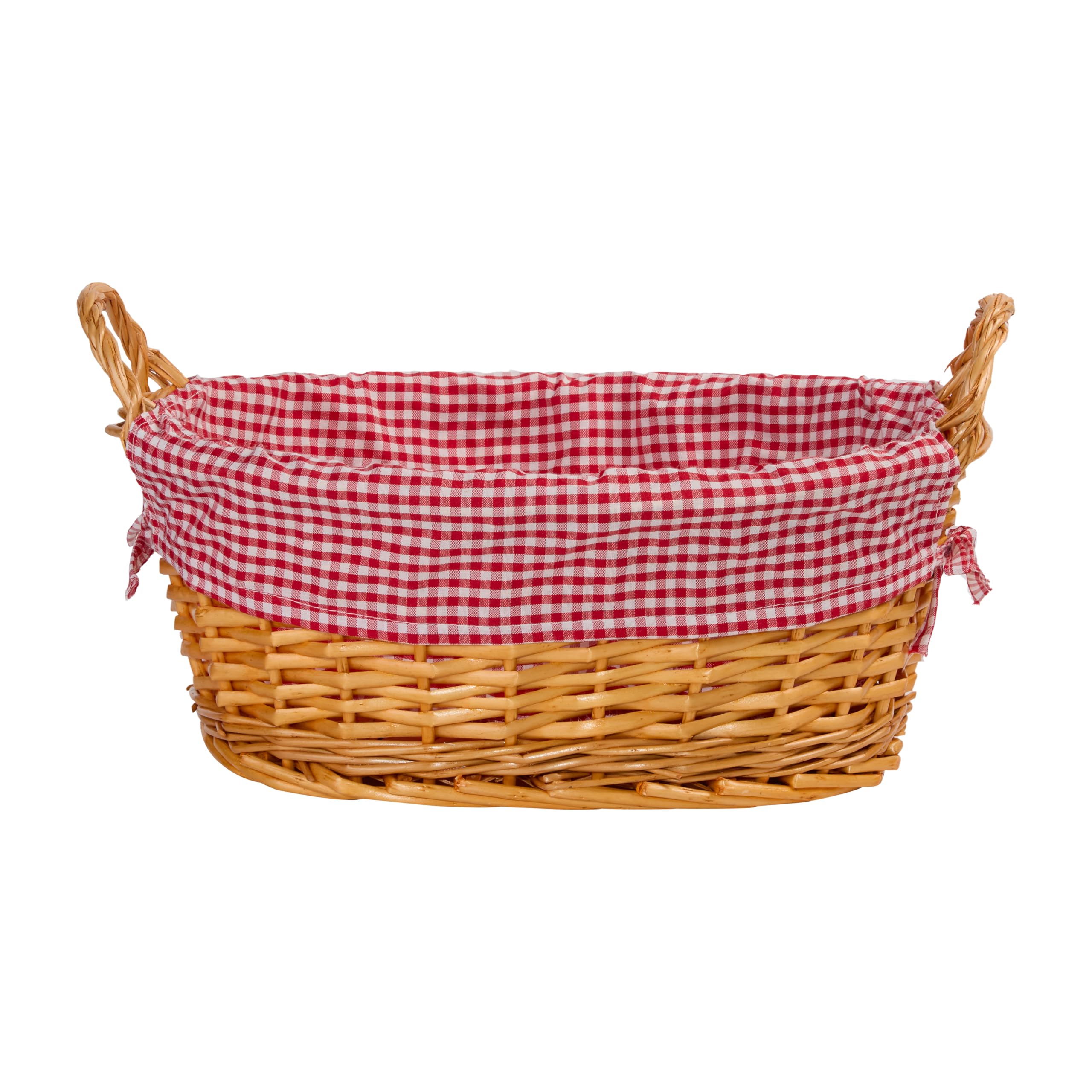 Wickerfield Wicker Basket with Liner and Handles Home Storarge Gift Hamper (Honey)
