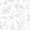 LiKiLiKi Peel and Stick Wallpaper 44 x 300 cm Floral Contact Paper Retro Grey and White Sticky Back Wallpaper for Cabinet Wall Bedroom Living Room Waterproof Removable Easy to Install