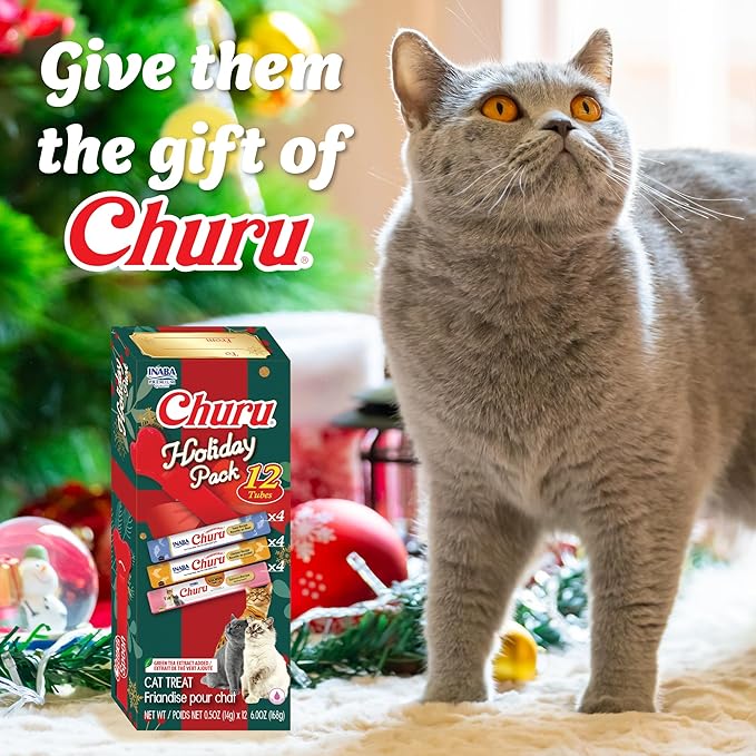 INABA Churu Snacks Cremosos para Gato Sabor Variado 12 Unidades miniatura 4