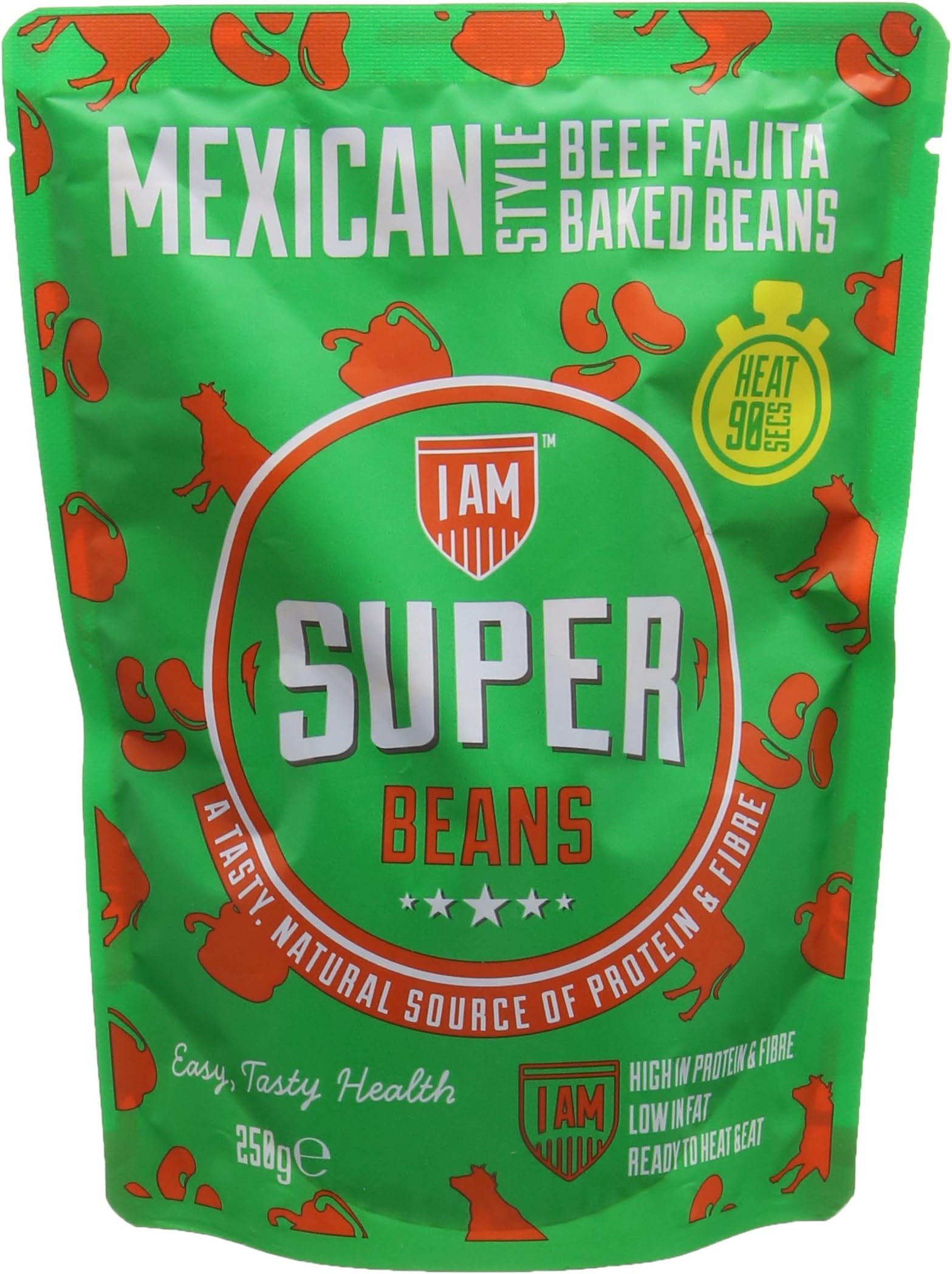 IAM SUPER 250 g Mexican Style Beef Fajita Baked Beans - Pack of 6