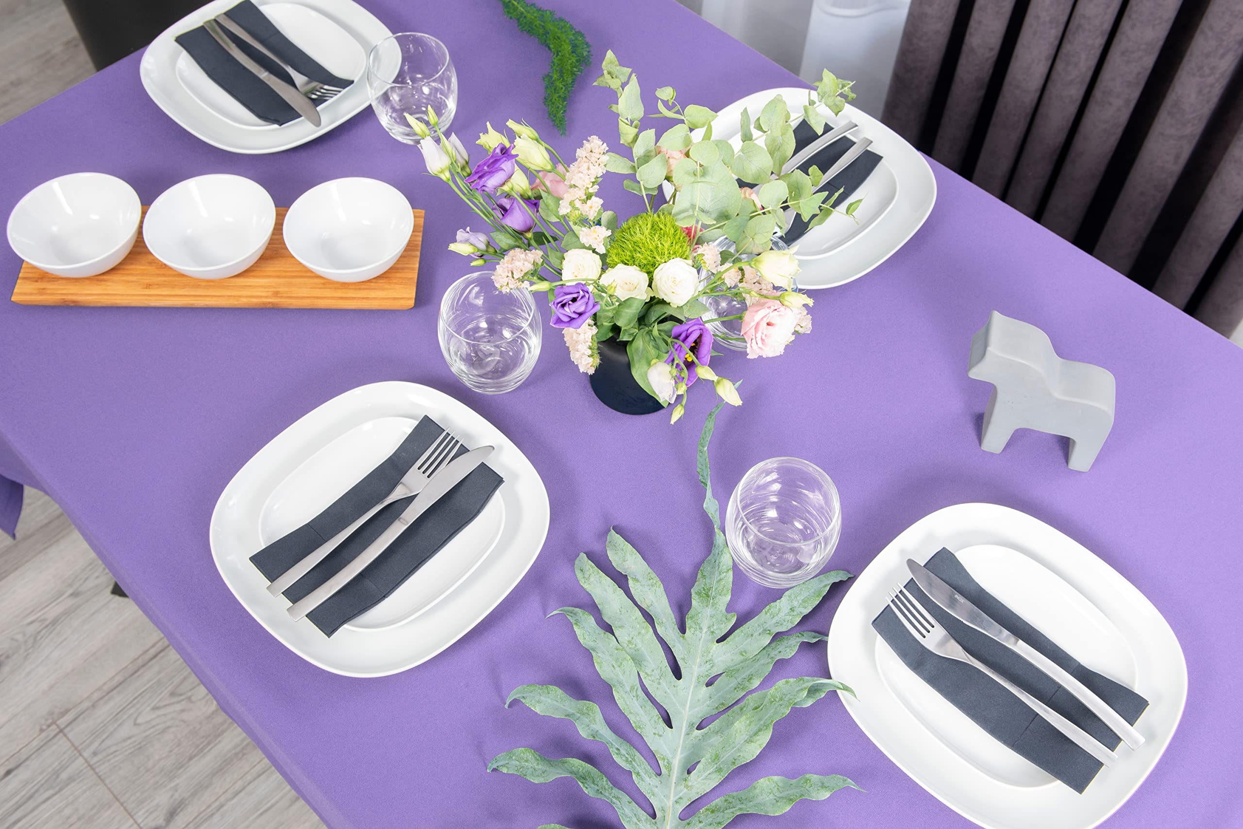 NIBLO Tablecloth Table Runner Table Linen Table Decoration Table Cloth Choice of Colours and Sizes (Lavendell, Tablecloth - Image 2