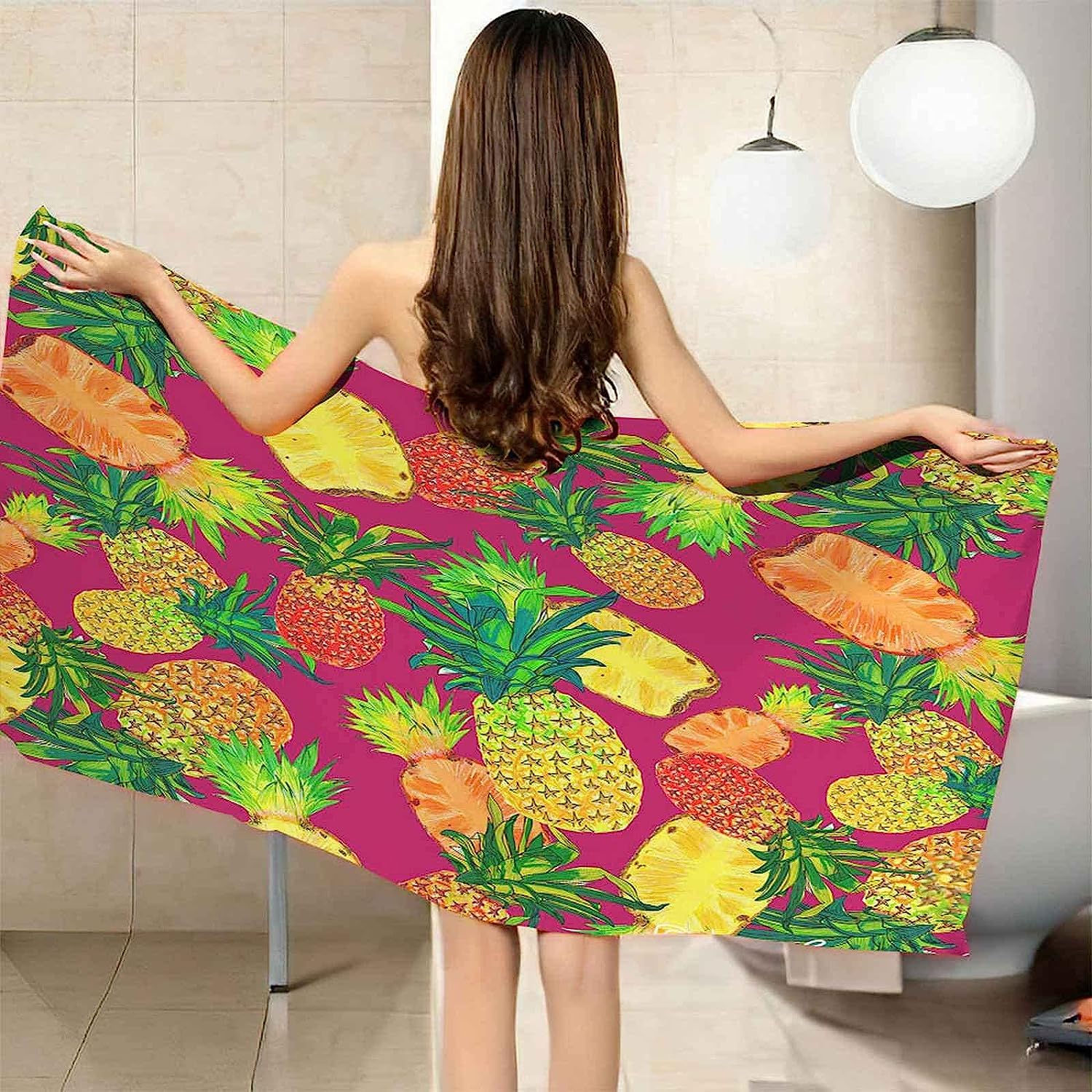 Telo Mare Microfibra Grande Frutto D'Oro 200 X 200 Cm, 3D Telo Mare Leggero Antisabbia Per Donna Uomo, Asciugamano Microfibra Asciugatura Rapida Per Bagno, Spiaggia, Campeggio, Viaggio -6R5L-P3B