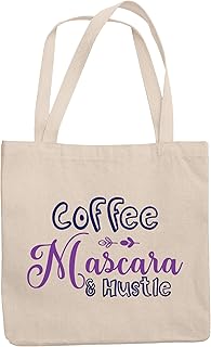 Bolsa de lona de 12 onzas, café, rímel y ajet...