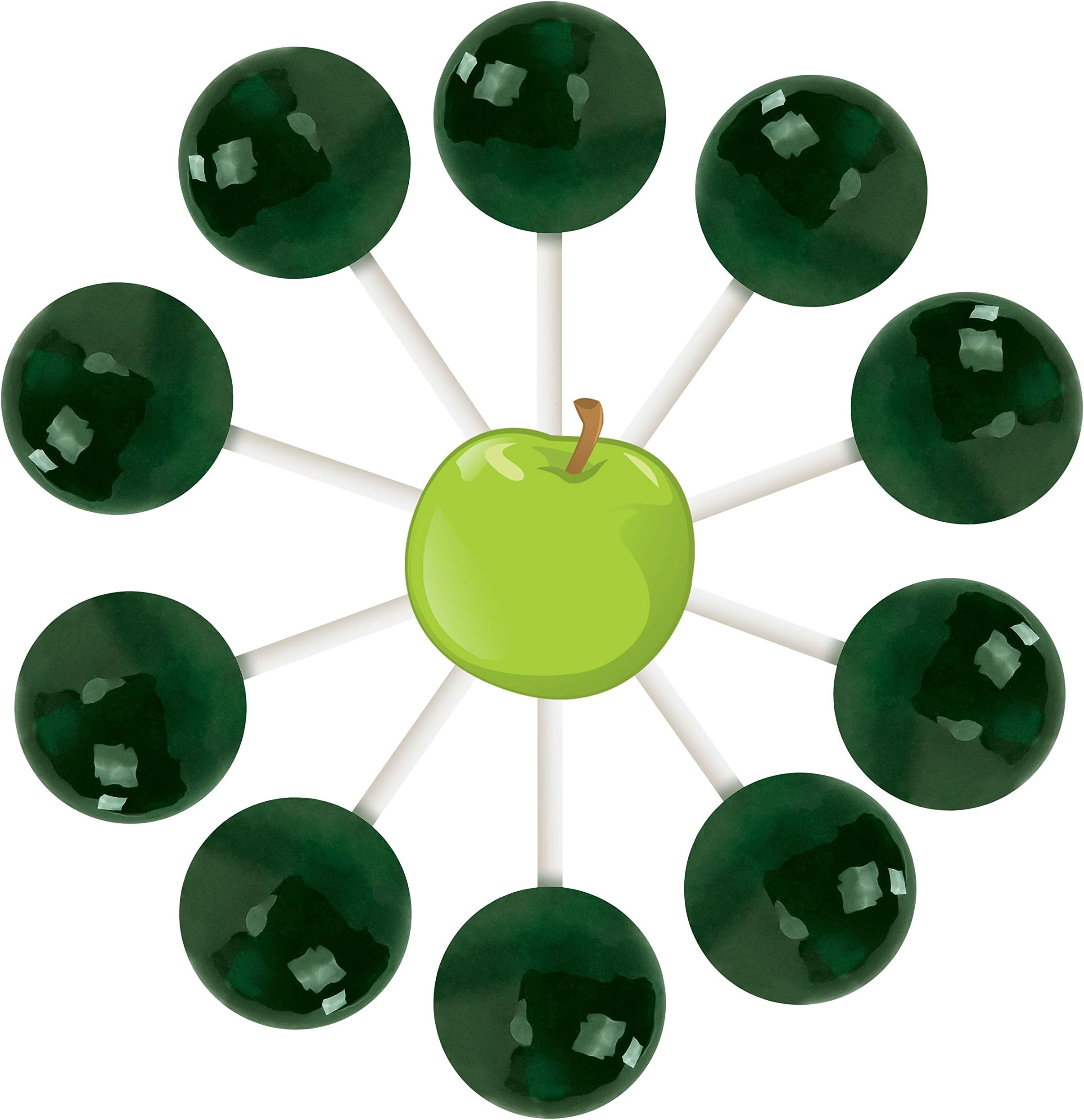 10ct. Green Apple Lollipop Bag