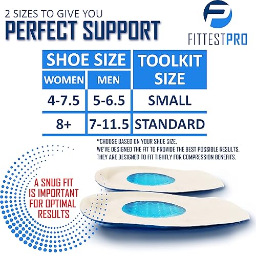 Miniatura 2 de Kit de 14 piezas para aliviar el dolor de pies de fascitis plantar soporte de fascitis prémium para macetas envolturas de espur y terapia de gel