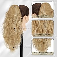 Vista 5 de BARSDAR Extensión de Cola de Caballo con Pinza de Garra - Extensiones de Cola de Caballo de 18 Pulgadas para Mujeres, Extensiones de Cabello Rizado
