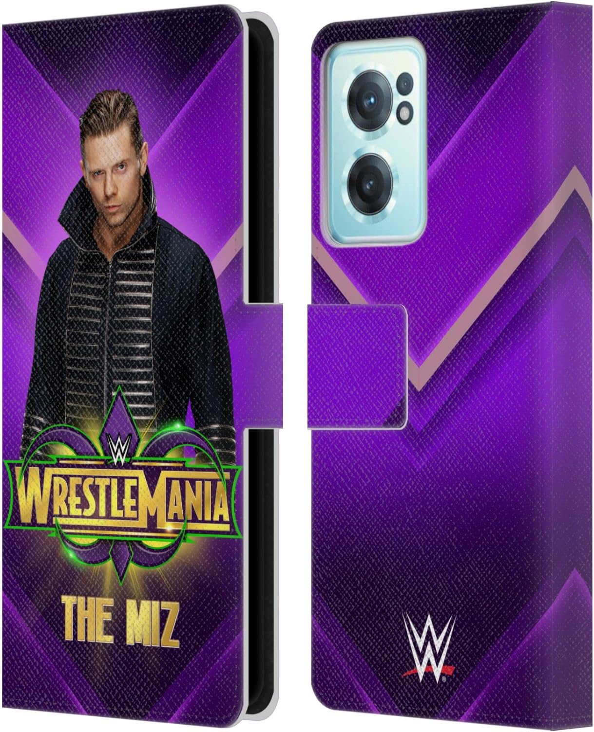 Head Case Designs Officially Licensed WWE The Miz Wrestlemania 34 Superstars Leather Book Wallet Case Cover Compatible With OnePlus Nord CE 2 5G