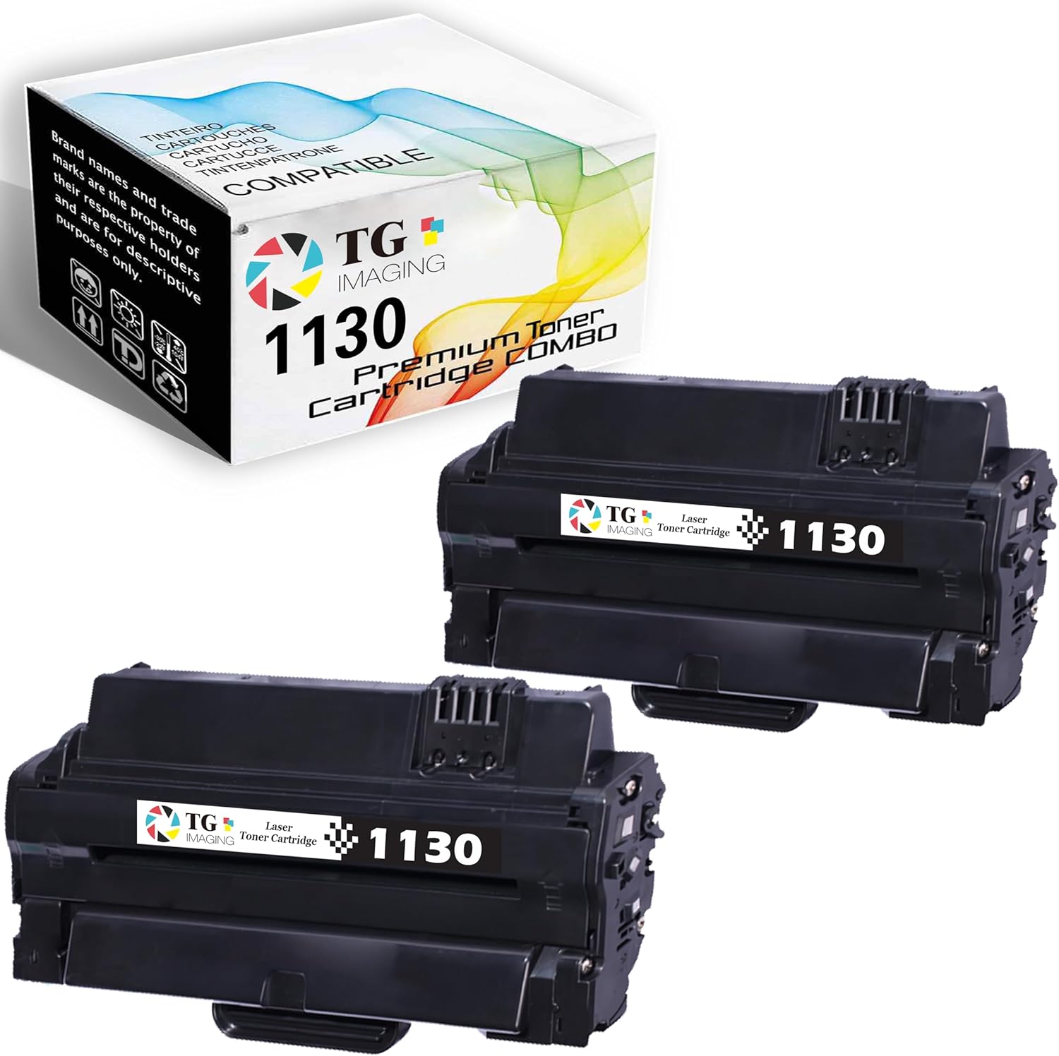 TG Imaging Compatible 1130 Toner Cartridge Replacement for Dell 1130 1130N for 1130 1130n 1133 1135n Laser Printer (Black High Yield, 2-Pack)