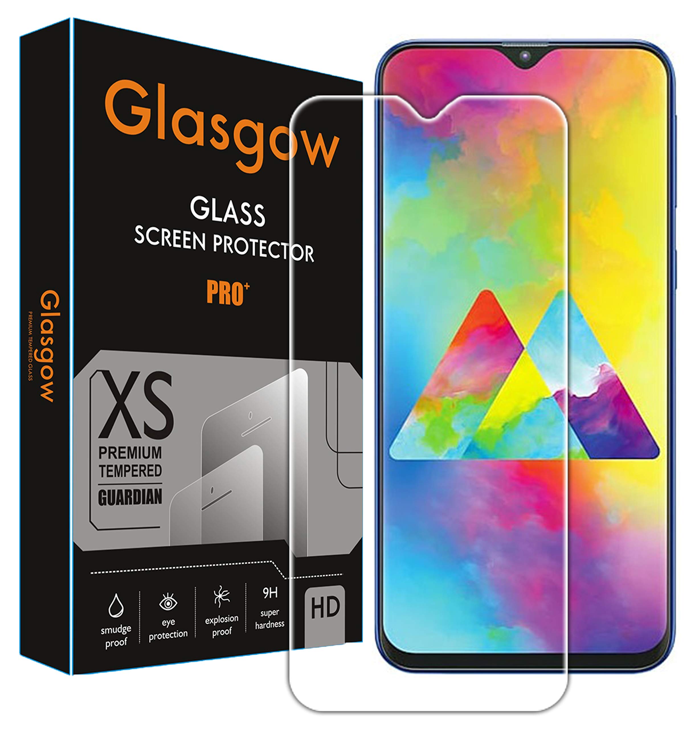 Glasgow Premium Tempered Glass Screen Protector for Samsung Galaxy M20 [flexible] [Gorilla] Bubble Free Installation [Screatch proof] [Guard] (B082977SRK) Amazon Price History, Amazon Price Tracker
