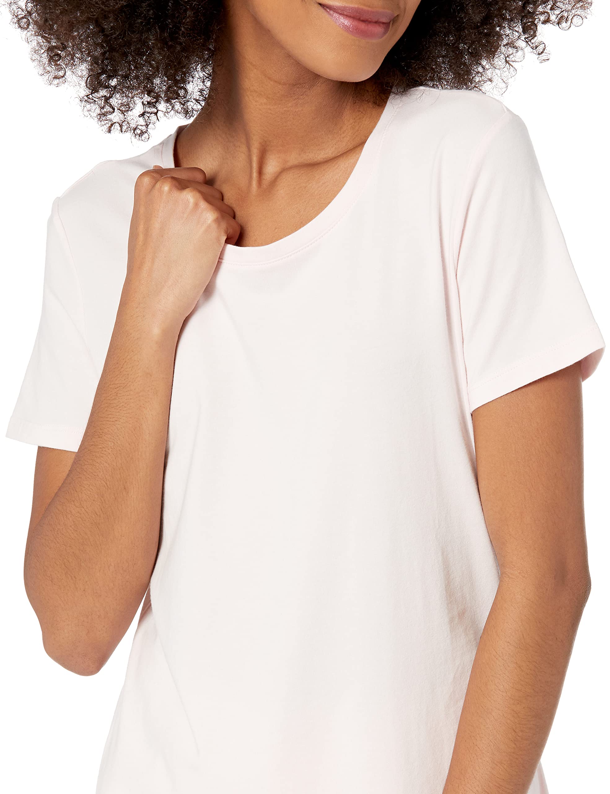 Amazon Essentials T-Shirt Girocollo a Maniche Corte con vestibilità Classica Donna, Confezioni Multiple