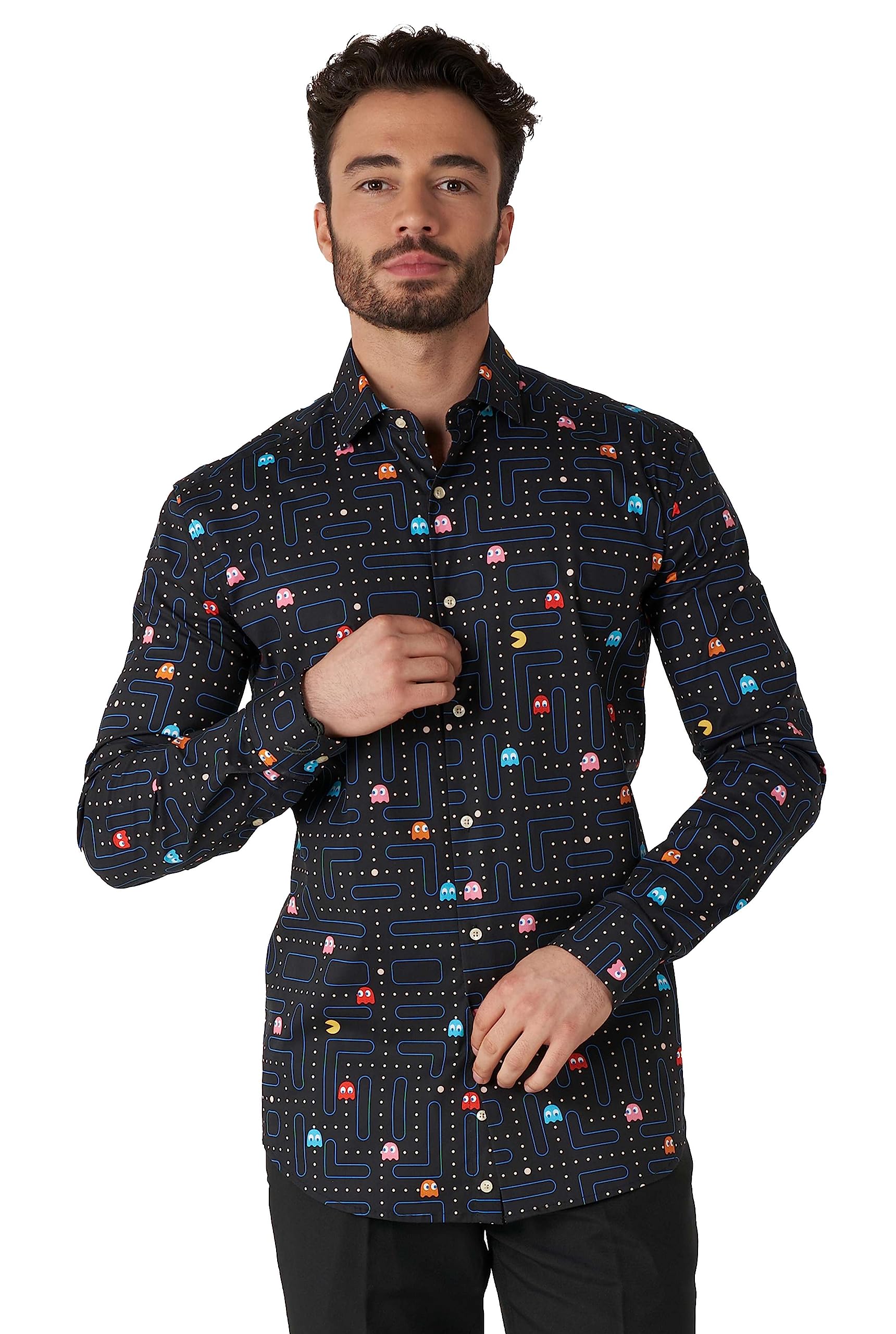 Opposuits Men's Shirt - Button Up Dress Shirt - Slim Fit - Long Sleeve