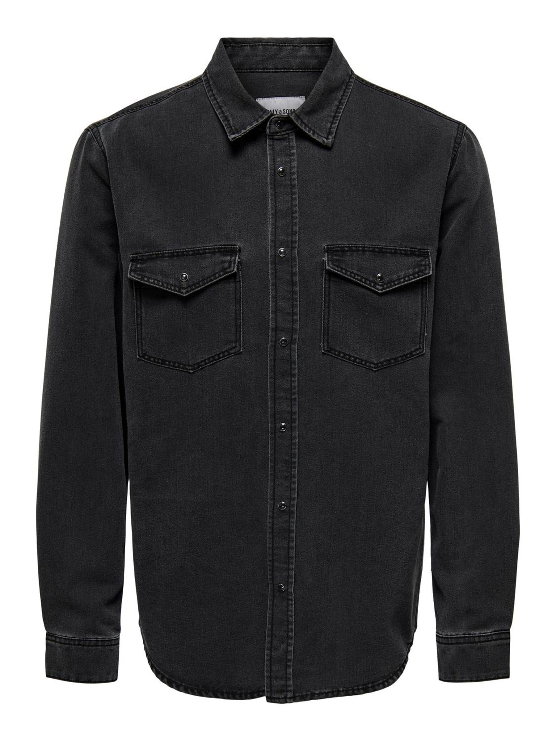 ONLY & SONS ONSBANE Denim 3247 DNM Camiseta Noos, Dark Grey Denim, M