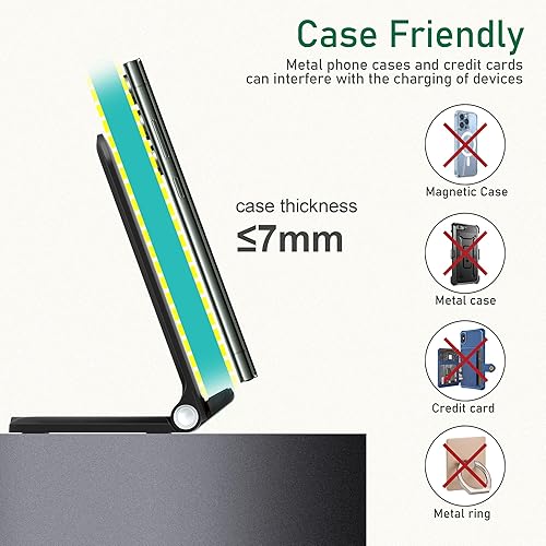 Miniatura 4 de Soporte de cargador inalámbrico de 15 W, estación de carga plegable para Samsung Galaxy S25 S24 S23 S22 S21 S20 Ultra S10 S9 S8 S7 Note10 9 8 7,