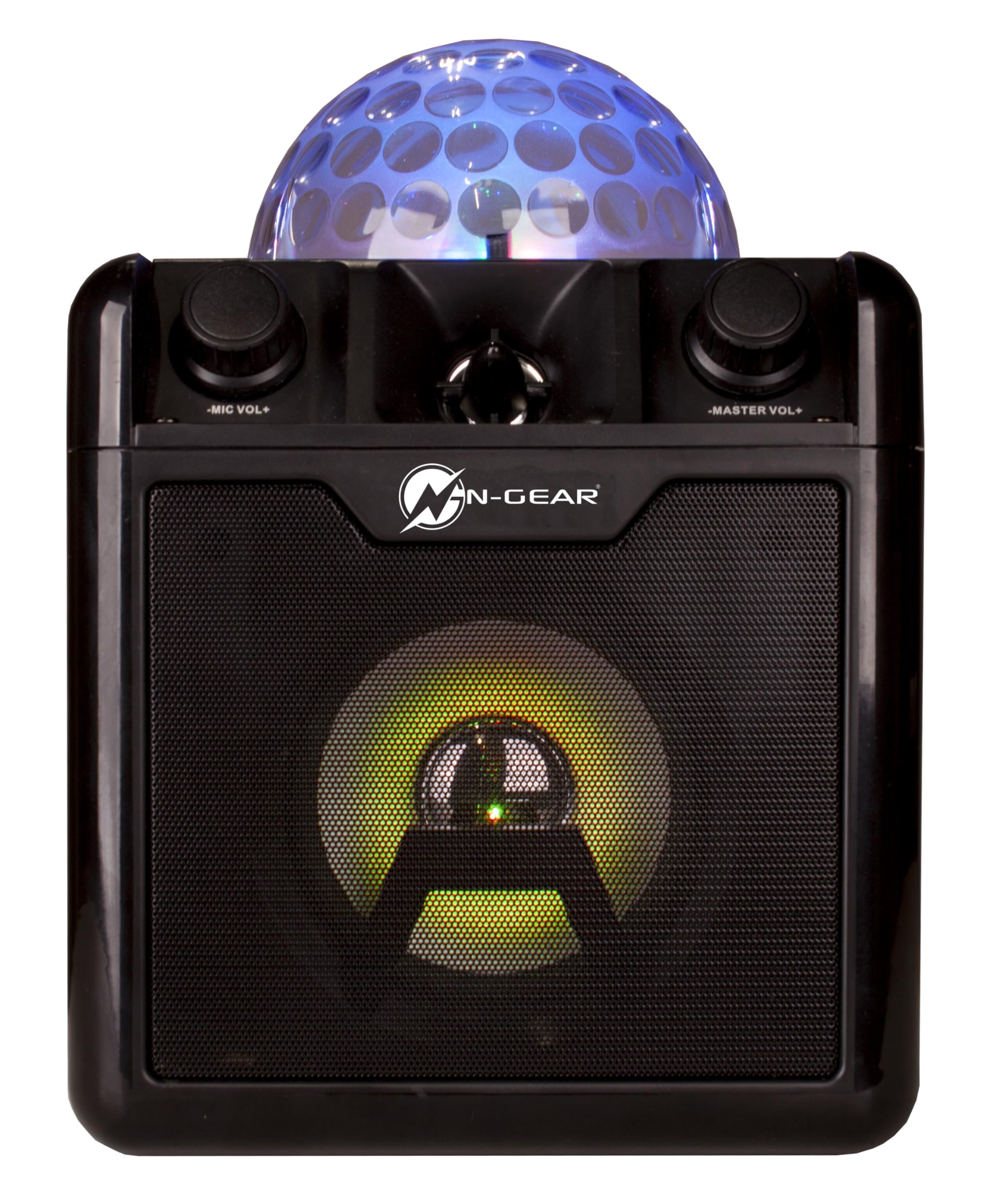 N-Gear DISCO410 Haut-Parleur Bluetooth karaoké et fête avec Boule Disco, Microphone et Fonction Power Bank