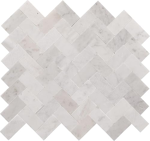 Miniatura 2 de Daltile Minute Mosaix - Mosaico de mezcla de espiga de 12 x 12 pulgadas en niebla tormentosa (10 unidades por caja) (7.5 pies cuadrados por caja)