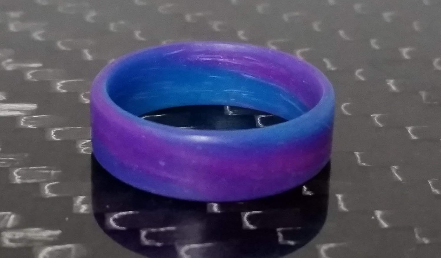 Purple and Blue Glow in the Dark Ring | Handmade Wedding Band