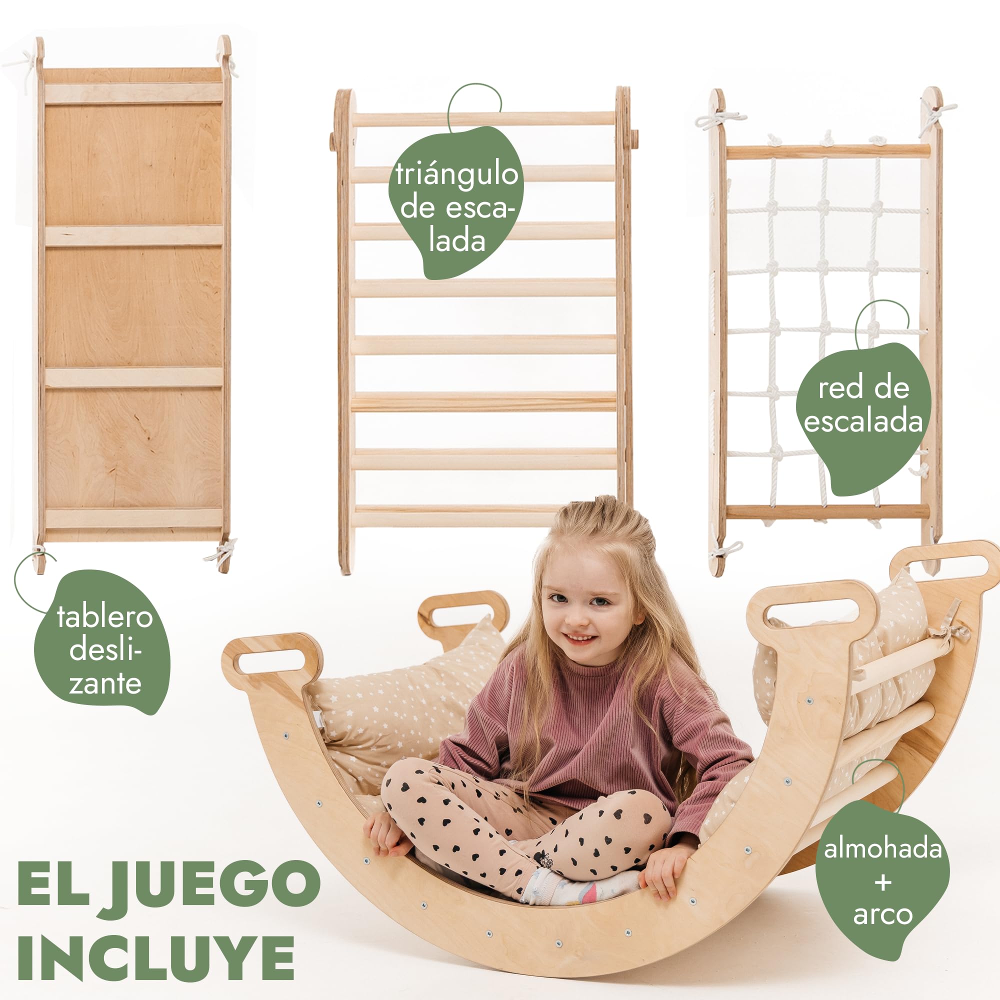 Estructura De Escalada Montessori De Plástico Para Bebés – Gimnasio De Interior, Capacidad 50 Kg