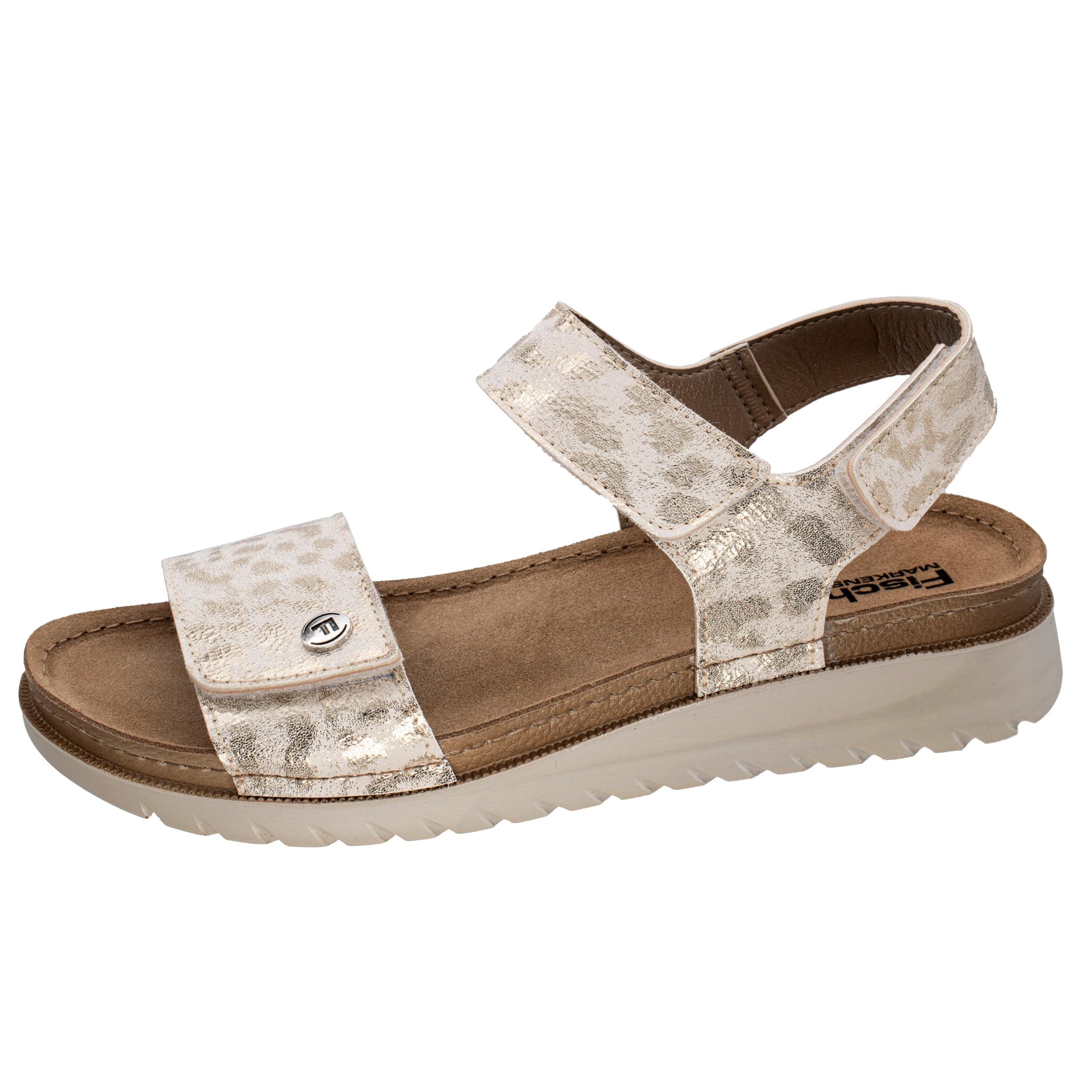 Fischer Markenschuh Women's Jule Flat Sandal, Pearl, 3.5 UK