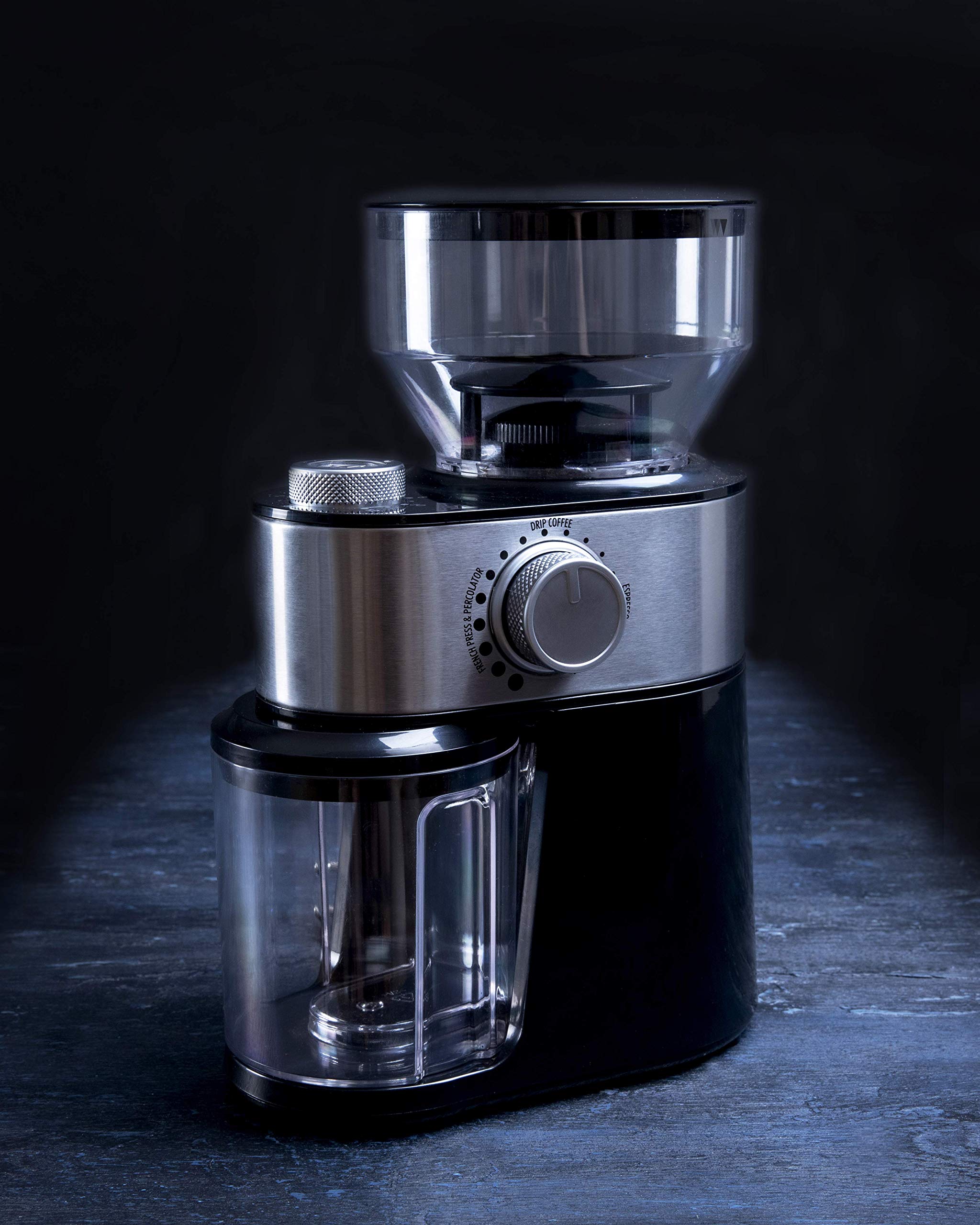 Gastronoma Cafetera automática - Cafetera con molinillo - Negro | Cafetera automática con recipiente de granos de 200 g, para 2 a 12 tazas, con indicador LED