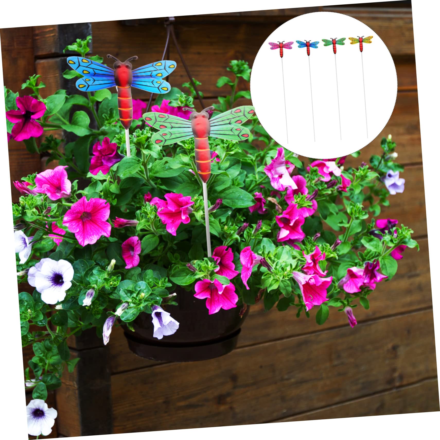 SEWOART 4 Piquets Jardin Colibri Métal Coloré - Décorations Extérieures Mignonnes Et Résistantes Pour Pelouse & Fleurs