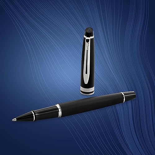 Miniatura 5 de Waterman bolígrafo de lujo para expertos color azul con recarga negra fina 1904592 Negro mate