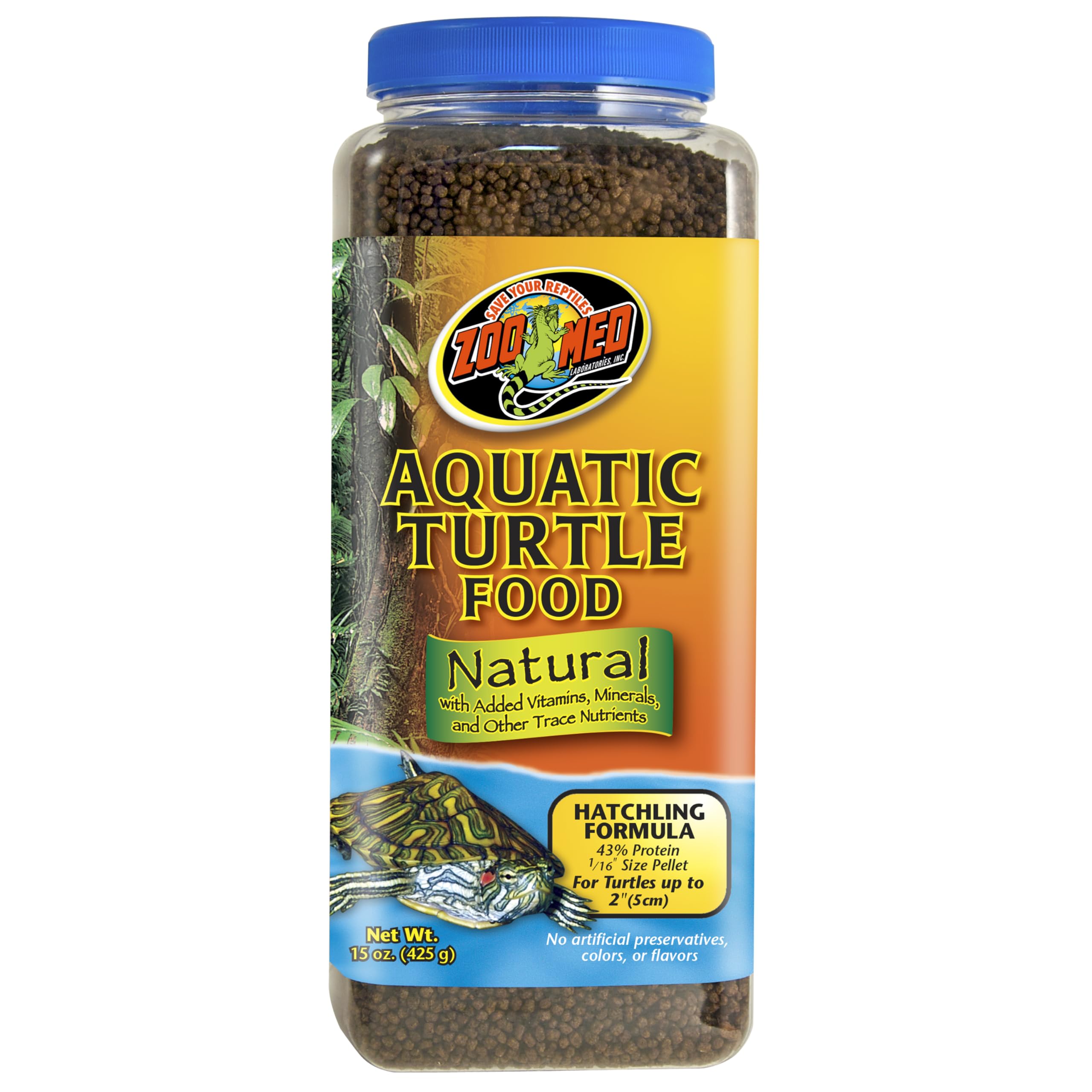 Zoo Med Natural Aquatic Turtle Food Hatchling Formula (15 oz)