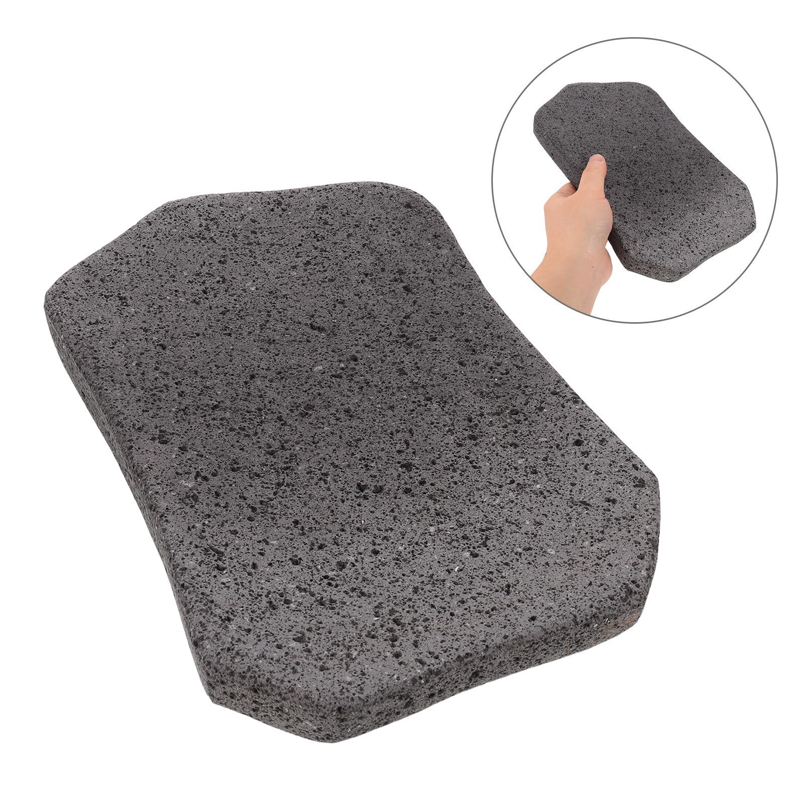 Placa de Piedra de Lava para Asar, Negra, Forma Natural | Distribución Uniforme del Calor, Resistente a Altas Temperaturas, para Pescado y Carne en Casa Aire Libre