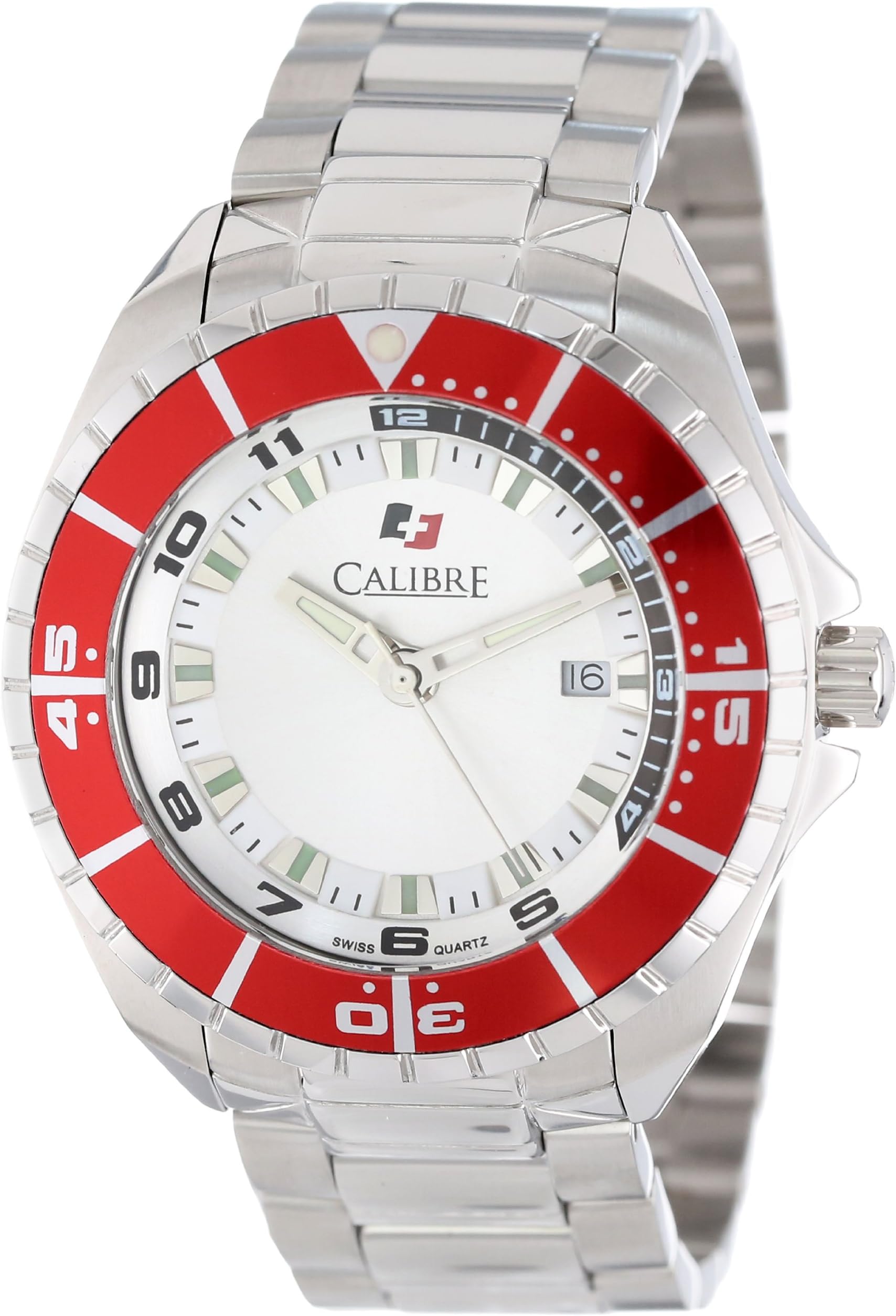 Men's SC-5S2-04-001.4 Sea Knight Round Stainless Steel Red Aluminum Bezel Luminous Date Watch