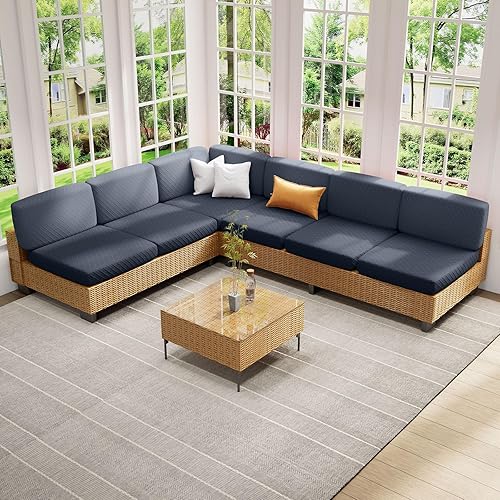 Miniatura 2 de hyha Fundas de cojín de jacquard para sofá, fundas de cojín para sofá seccional, fundas en forma de L, celosía de diamante, fundas gruesas para sofá