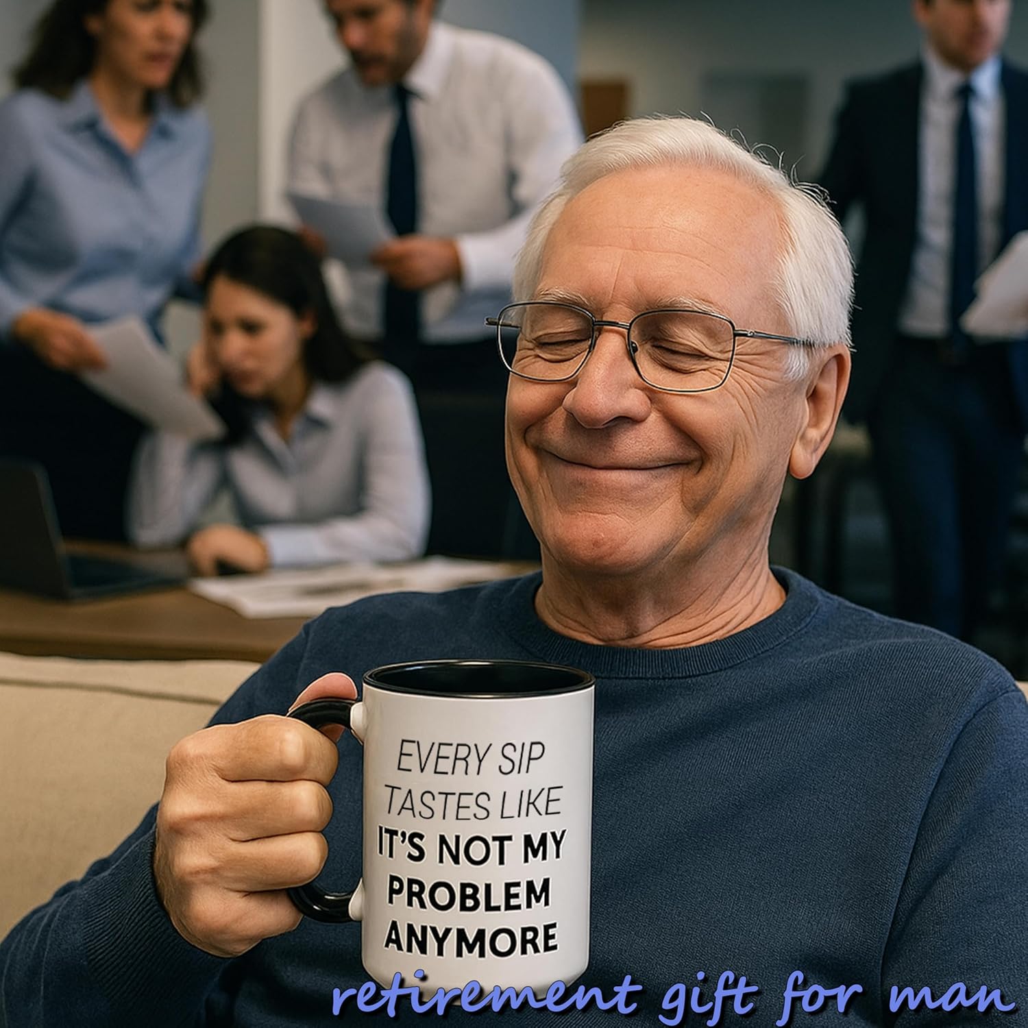 Retirement Gift for Woman Men, 15Oz Funny Retirement Coffee Mug Decoration, Best 2026 Retired Gifts for Women Men, Retirement Gifts -Not My Problem Anymore- for Coworker, Friend, Teacher, Boss, Mom - Image 7