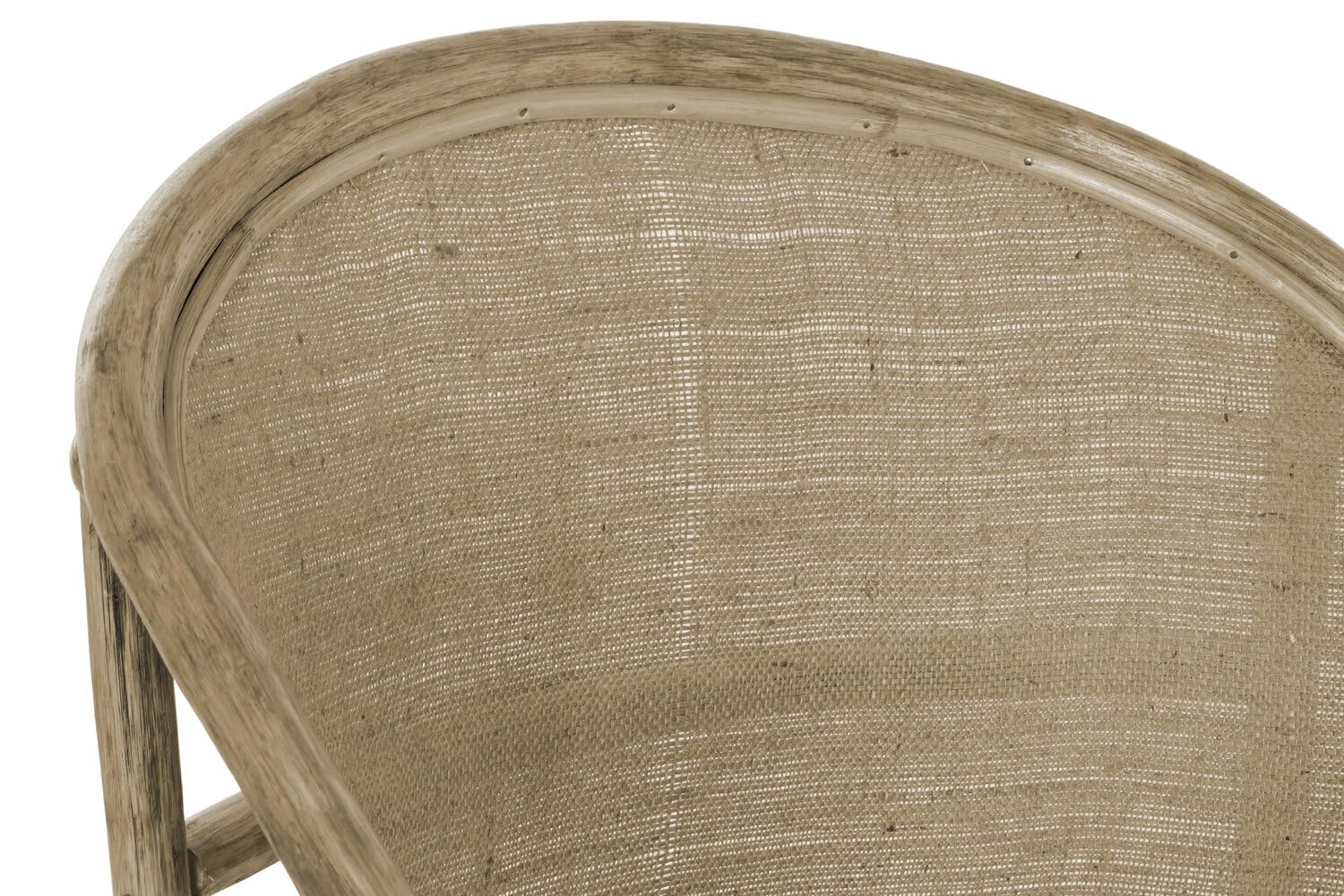 Sillón Algodón con Marrón Blanco Ratan Algodón 63x66x88 cm