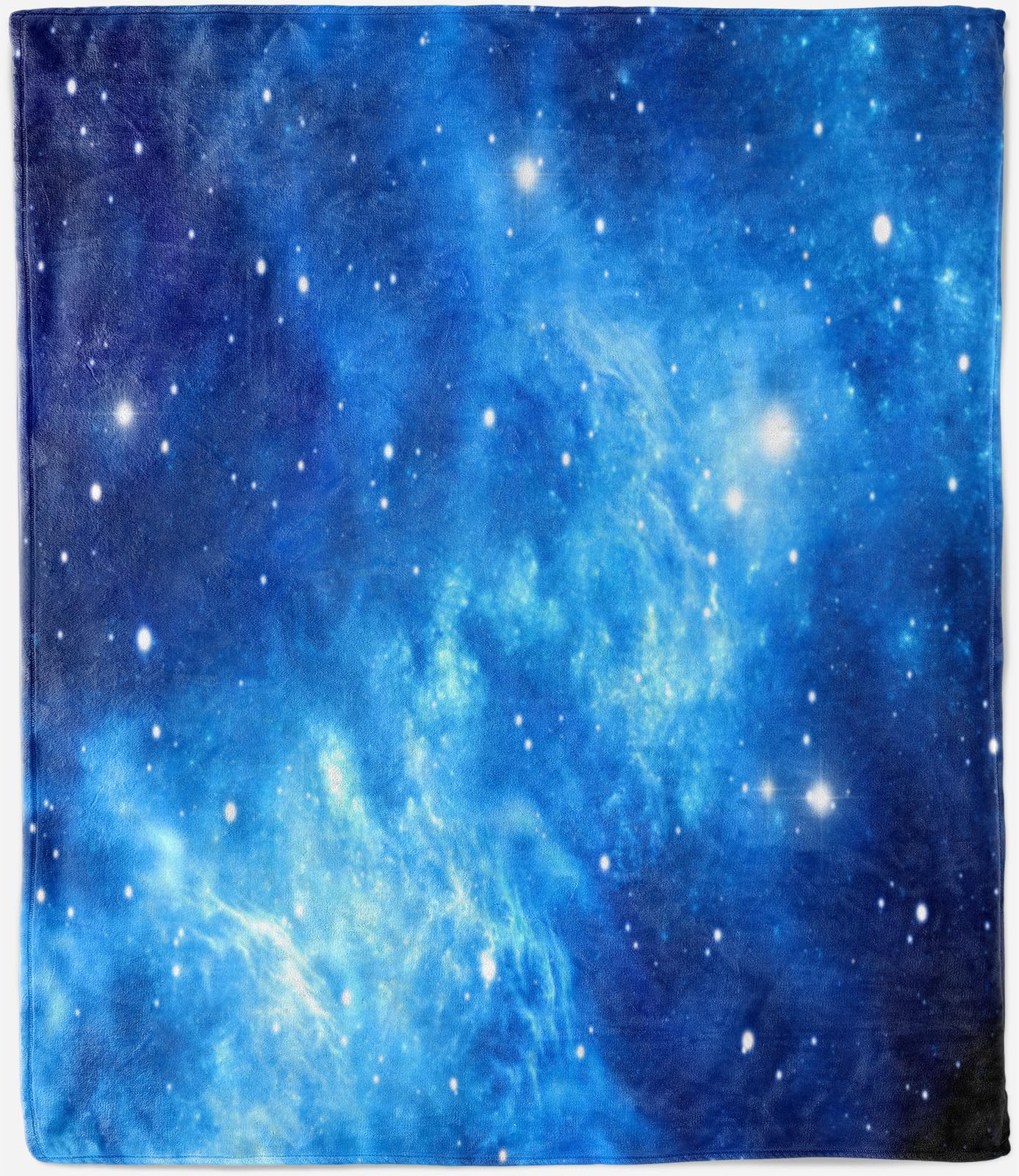 ANHOPE Blue Galaxy Throw Blanket Soft Lightweight Flannel Fleece Blanket Space Nebula Stars Print Pattern for Couch Sofa Bed All Season Decorative Throw for Kids Adults Twin/Double 150 x 200 cm — image 1