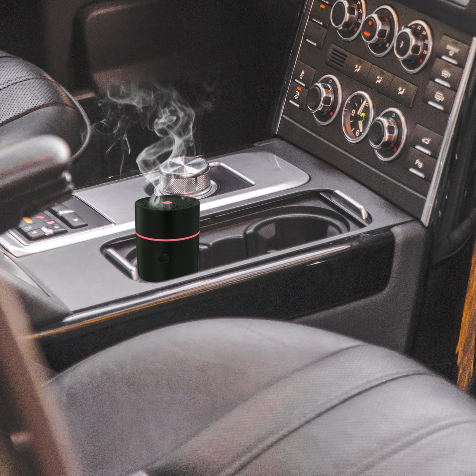 POPETPOP Diffusore Oli Aromatici Portatile USB Nero Umidificatore per Auto e Casa Design Compatto e Facile da Trasportare per Confortevoli e Piacevoli