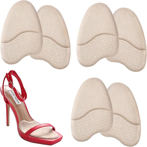 Ashoesert Almohadillas metatarsianas para mujer, almohadillas para el antepié para mujer, almohadillas antideslizantes para pies abiertos para