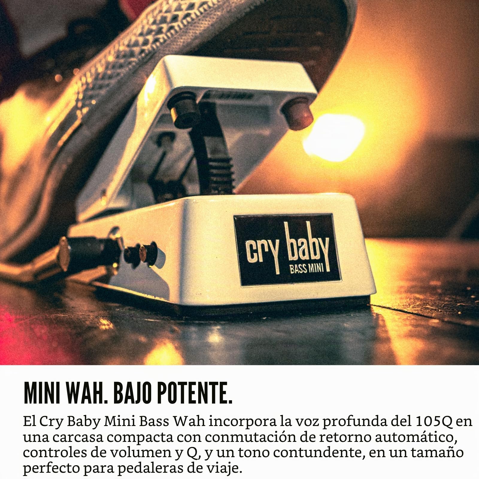 JIM DUNLOP - CBM105Q - Cry Baby Crybaby Bass Mini Wah blanco