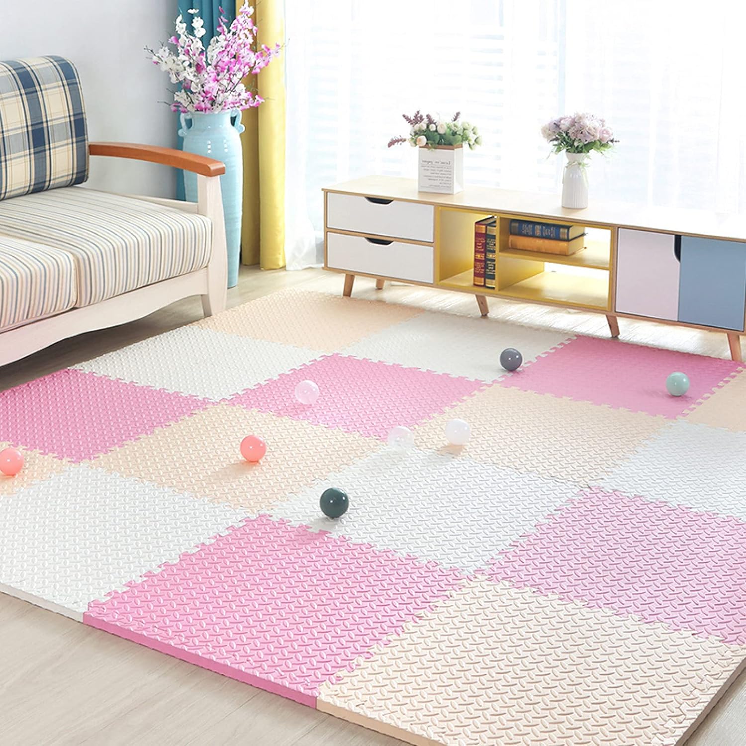 Joint Mat Kids Corner 60 * 60 * 2.5 * 4 Carpet Floor Mat Flooring Scratch Prevention Floor Mat Mat Cushion Mat (Color 17 30 * 30 * 2.5 * 24)