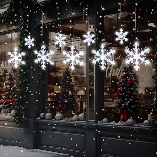 Miniatura 7 de Decoración de luces para árbol de Navidad, control remoto de 4.9 pies y tiempo, 8 modos de luz con pilas, 78 luces LED verdes para cortina de