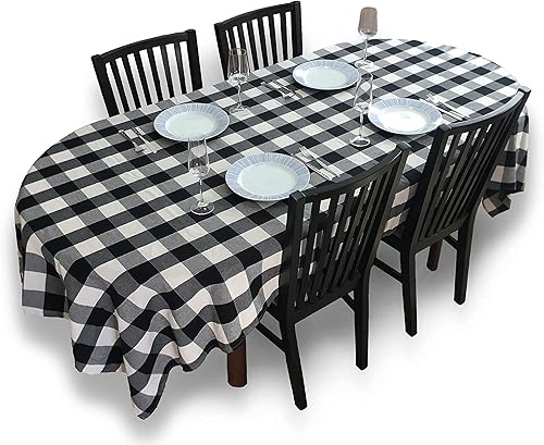 Miniatura 8 de Mantel rectangular de 60 x 104 pulgadas con clips para mantel, mantel rectangular para cocina, comedor, mantel de picnic o campamento, lavable y a