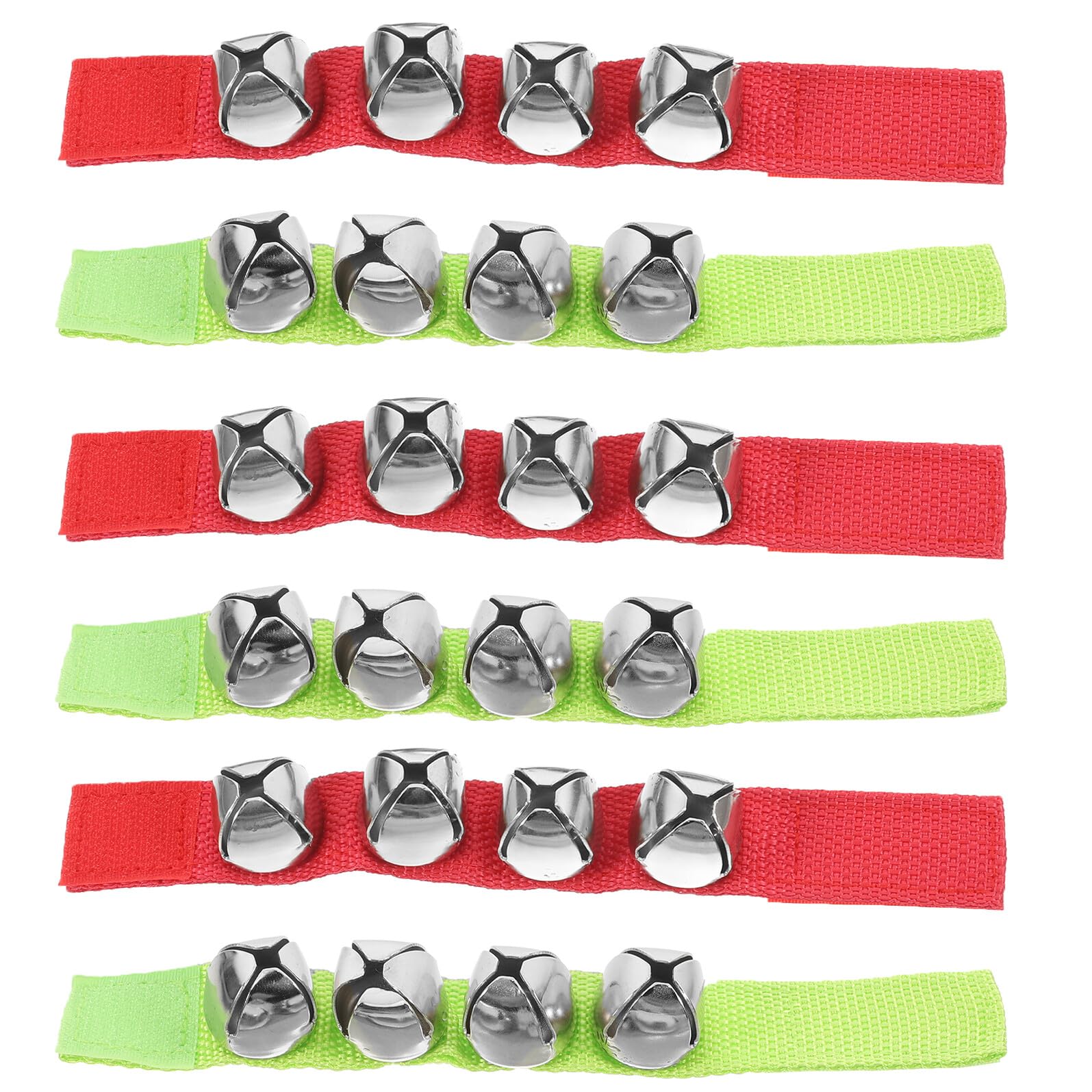 BESTYASH 24pezzi Campanelli da Polso Natalizi Fascia Braccialetti Sonaglio e Strumenti Ritmici Accessori Musicali per Feste e Lezioni Scolastiche