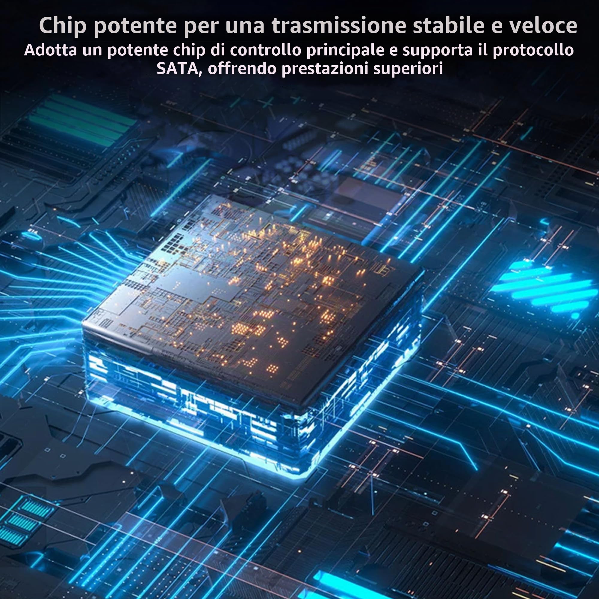Alloggiamento per disco rigido, USB 3.0 5Gbps ad alta velocità, sottile, portatile, HDD SSD Case Plug and Play per HDD e SSD SATA da 2,5 pollici