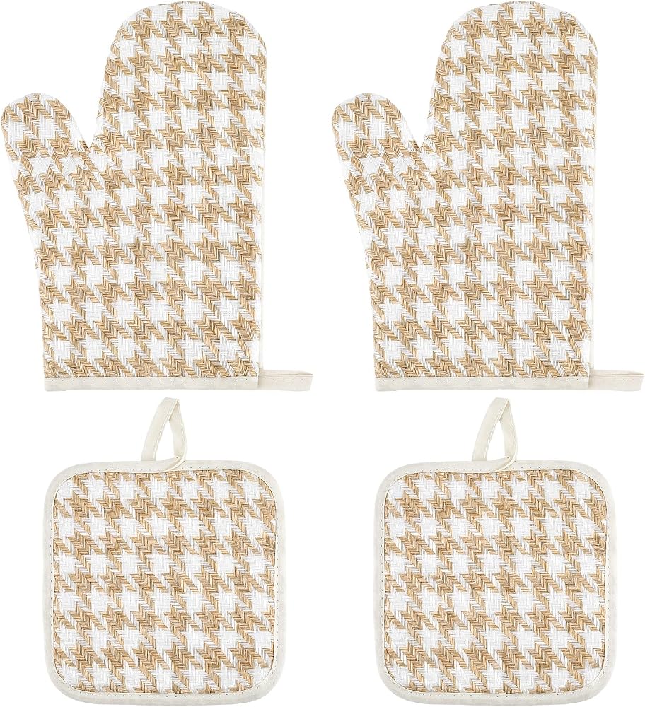 Oven Mitts & Pot Holders 4-Piece Set