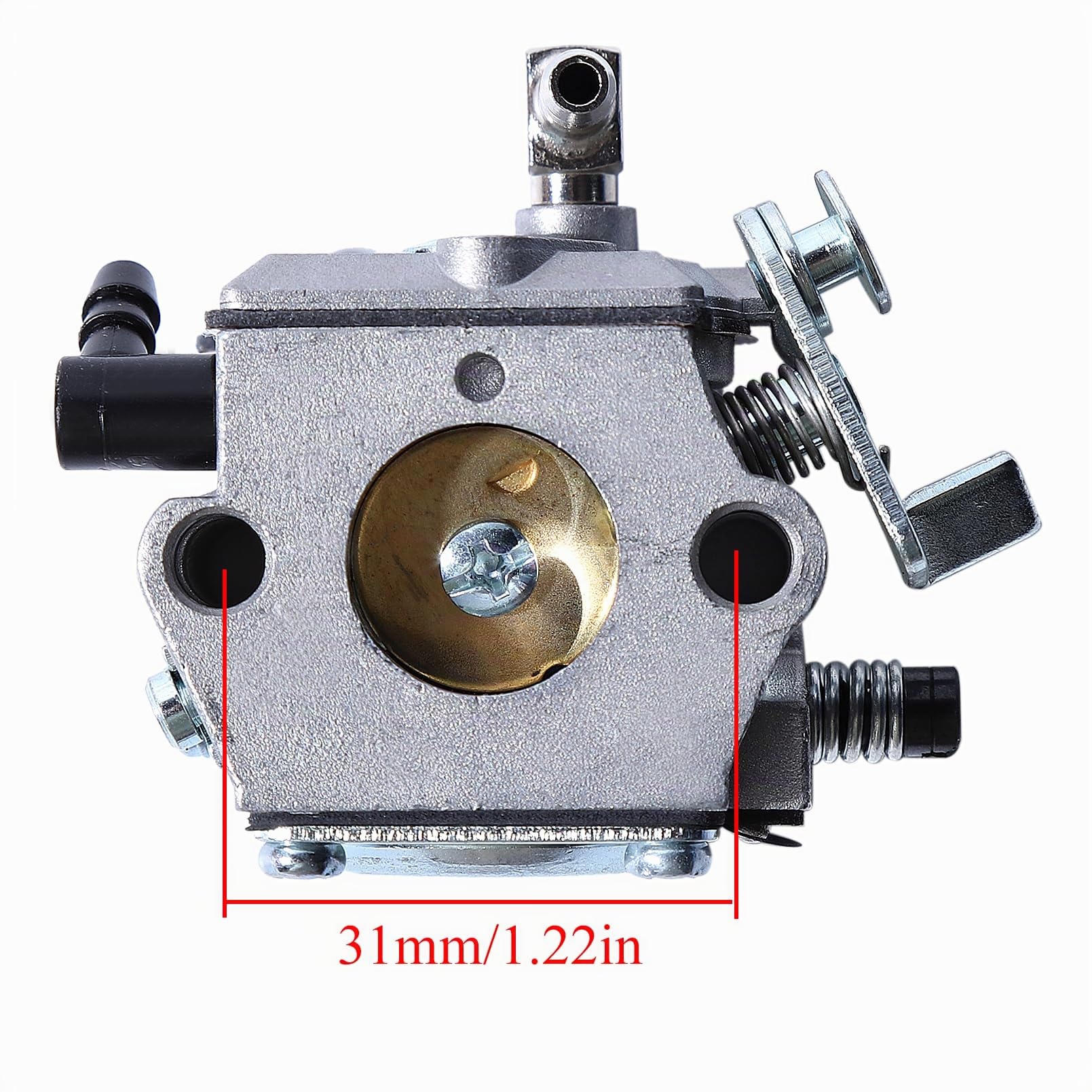 46 mm Carburador de pistón de Cilindro Kit para Stihl 028 028AV Motosierra con Filtro de Aire Filtro de Combustible línea de Combustible Repuestos 1118 020 1203