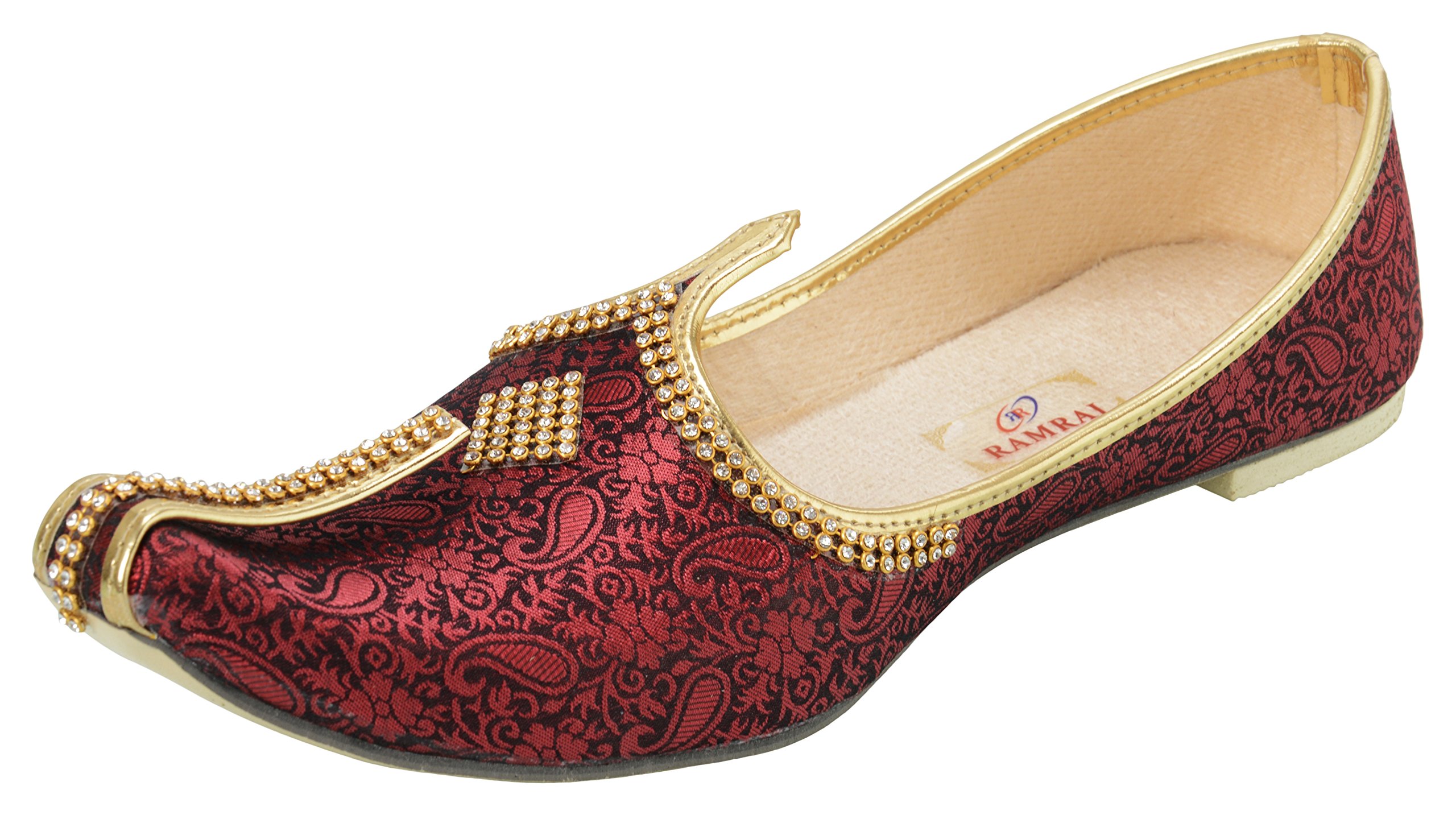 Ramraj Men's Maroon Traditional Jutti,Mojari-image-6