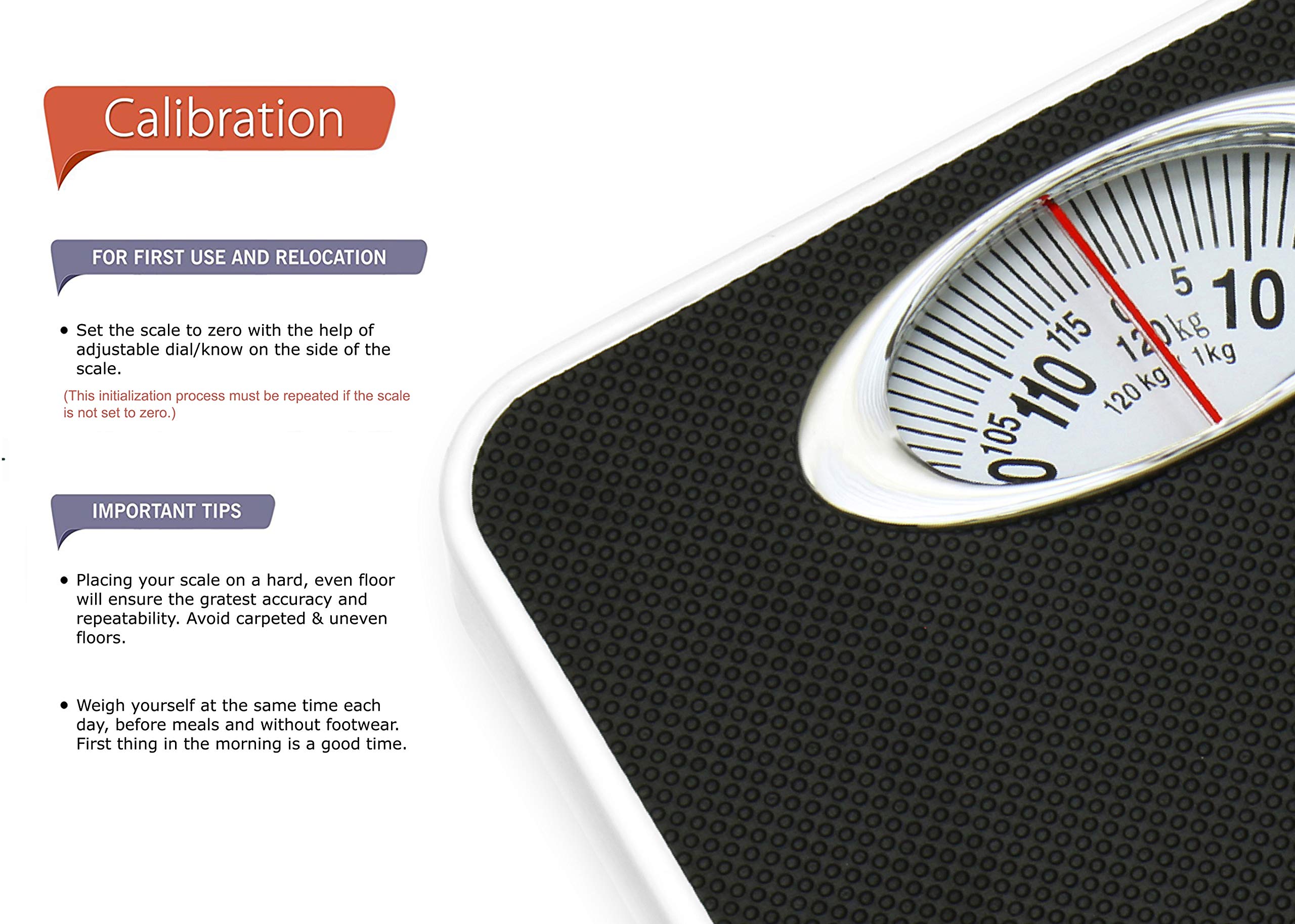 GVC Iron Analogue Weighing Scale - Black, Pack of 1, 120 Kg - Image 2 thumbnail