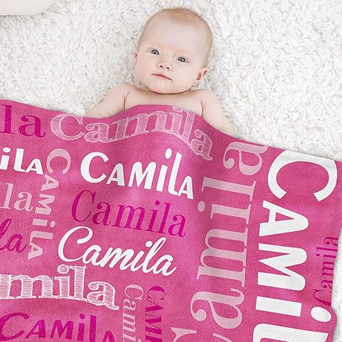 Miniatura 10 de Manta personalizada con nombre personalizado, mantas cálidas y acogedoras para bebés, niños, adultos, niños y niñas, idea de regalo para cumpleaños