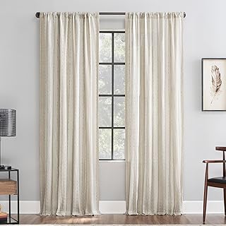 Archaeo Slub Texture Stripe Cotton Linen Curtain, 52