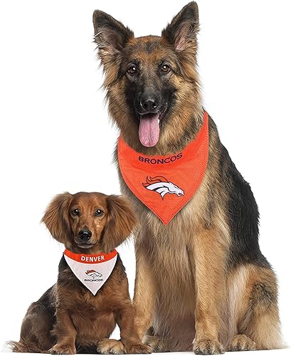 Vista 93 de Bandana reversible de la NFL para perros y gatos. Bufanda, bandana del equipo de malla y bordado superior. Cumpleaños de perros, juegos de fútbol
