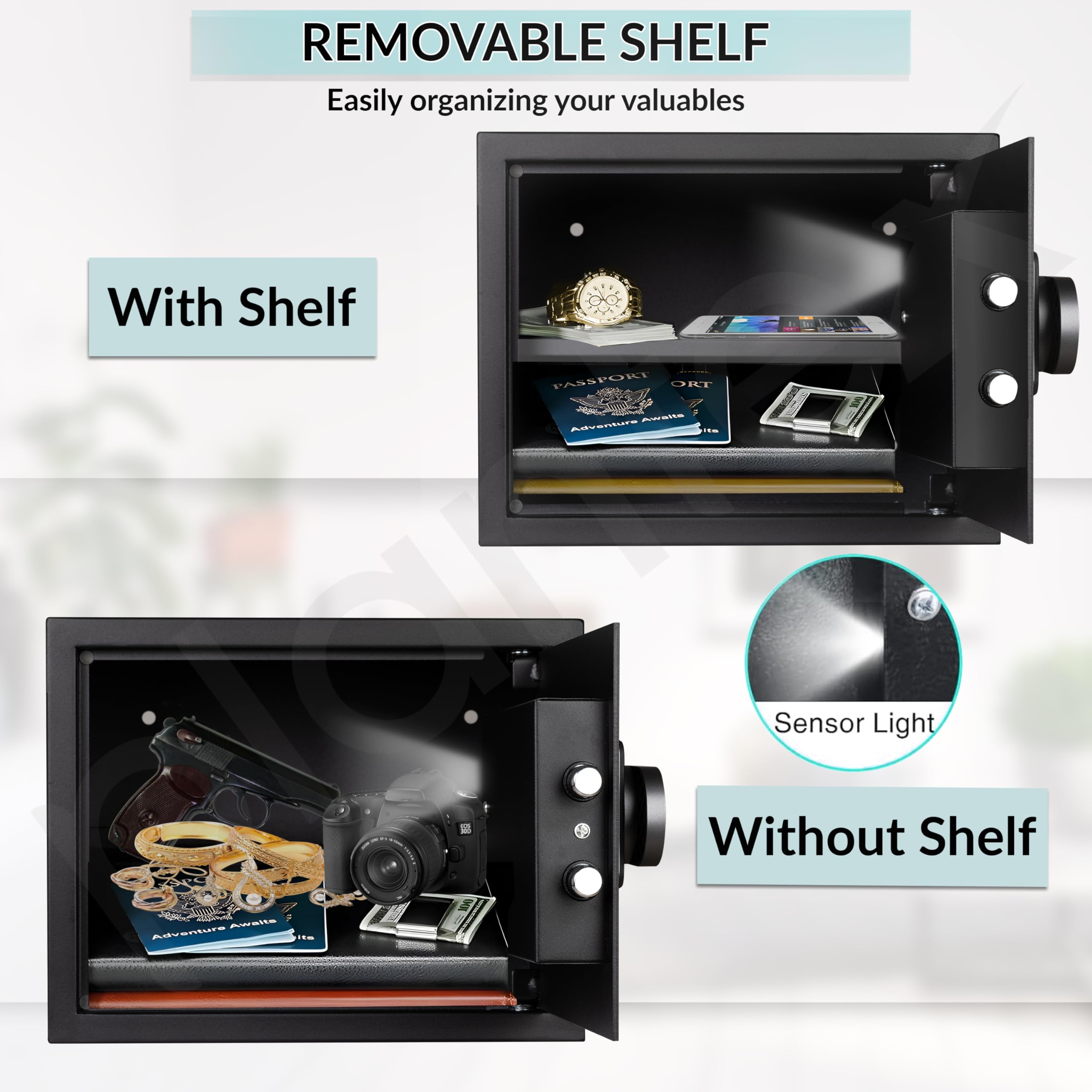Plantex Digital Locker - Secure Home Safe with Biometric Lock -9