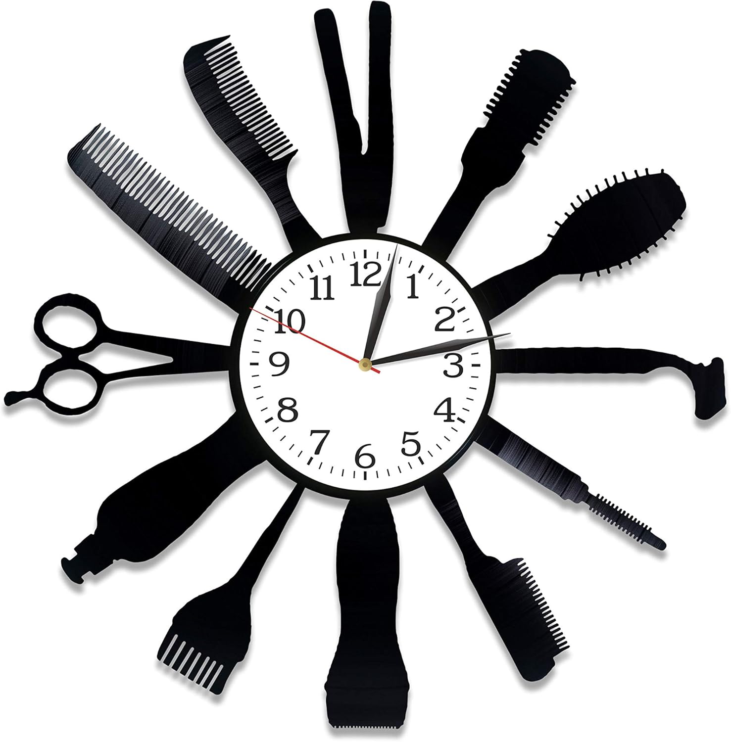 Profession Clock Hairdresser Room Art Lp Vinyl Retro Record Wall Clock Vintage Hairdresser Gift Birthday Gift for Fan Profession Art Xmas Gift Idea for Him Hairdresser Clock