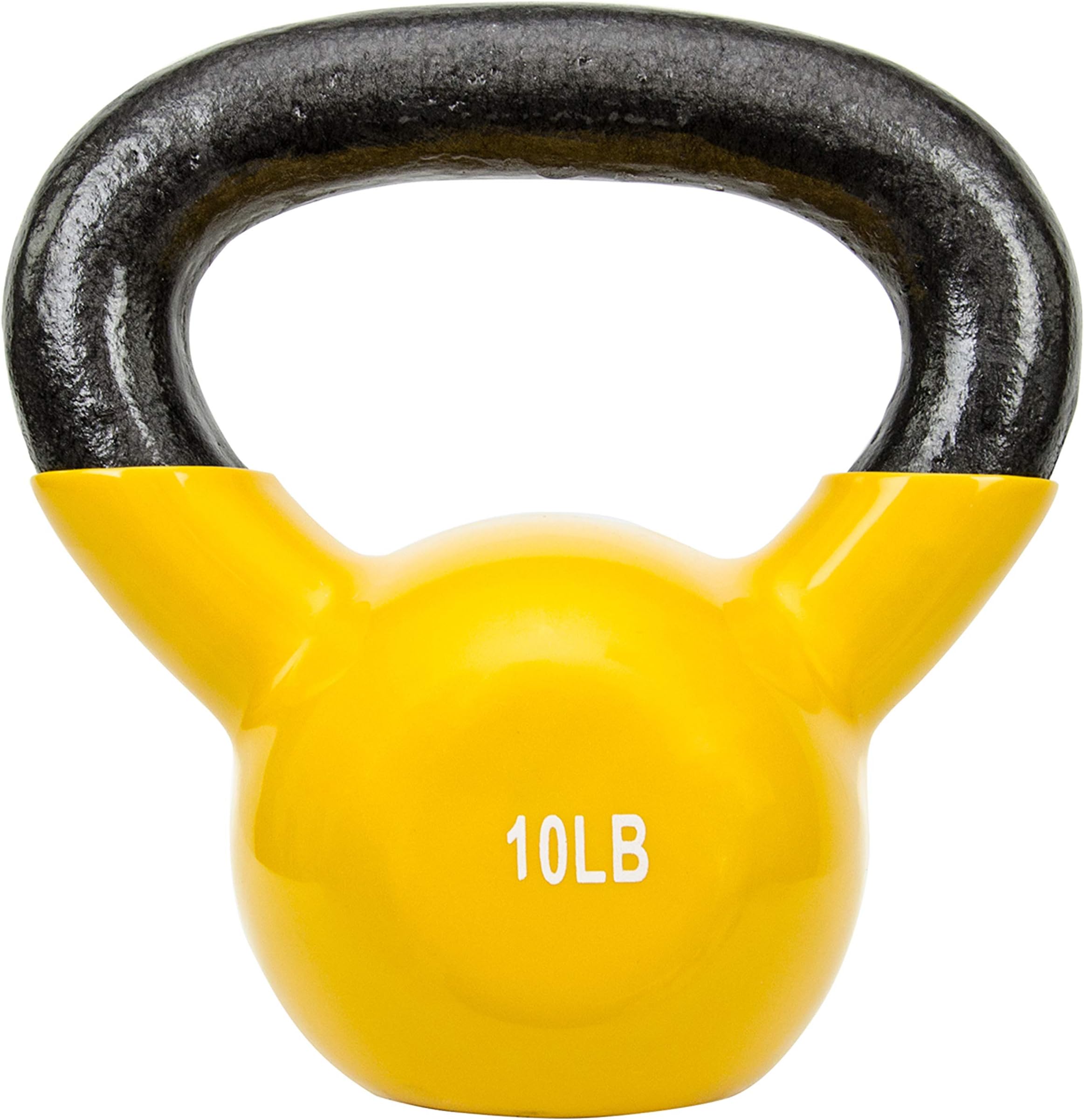 Vinyl Coated Kettlebell for Strength Weight Training & Swinging Exercise - In 5, 10, 15, 20, 25 Pound